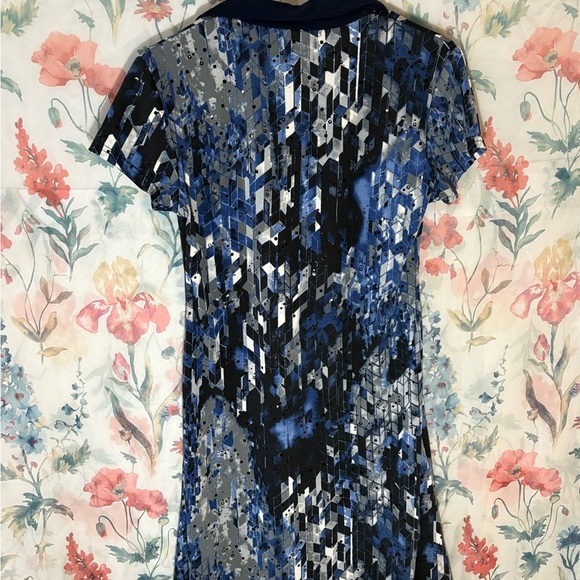 Vintage Blue and Black Sequin Embellished Sheath Mini Dress - Picture 8 of 11